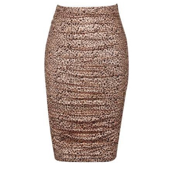 Vicious Leopard Front Tie Crop Top and Skirt Set - Picture 4 of 6